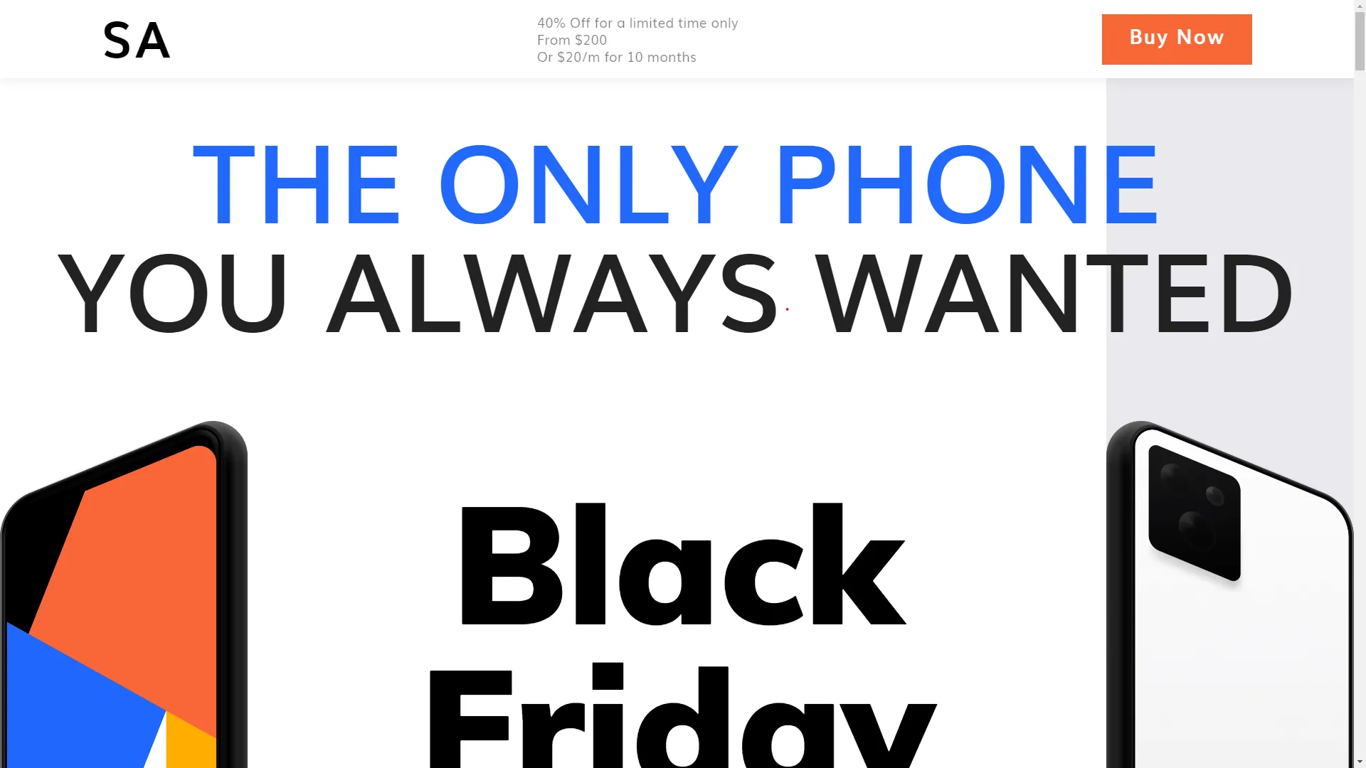 Mobile Landing Page
